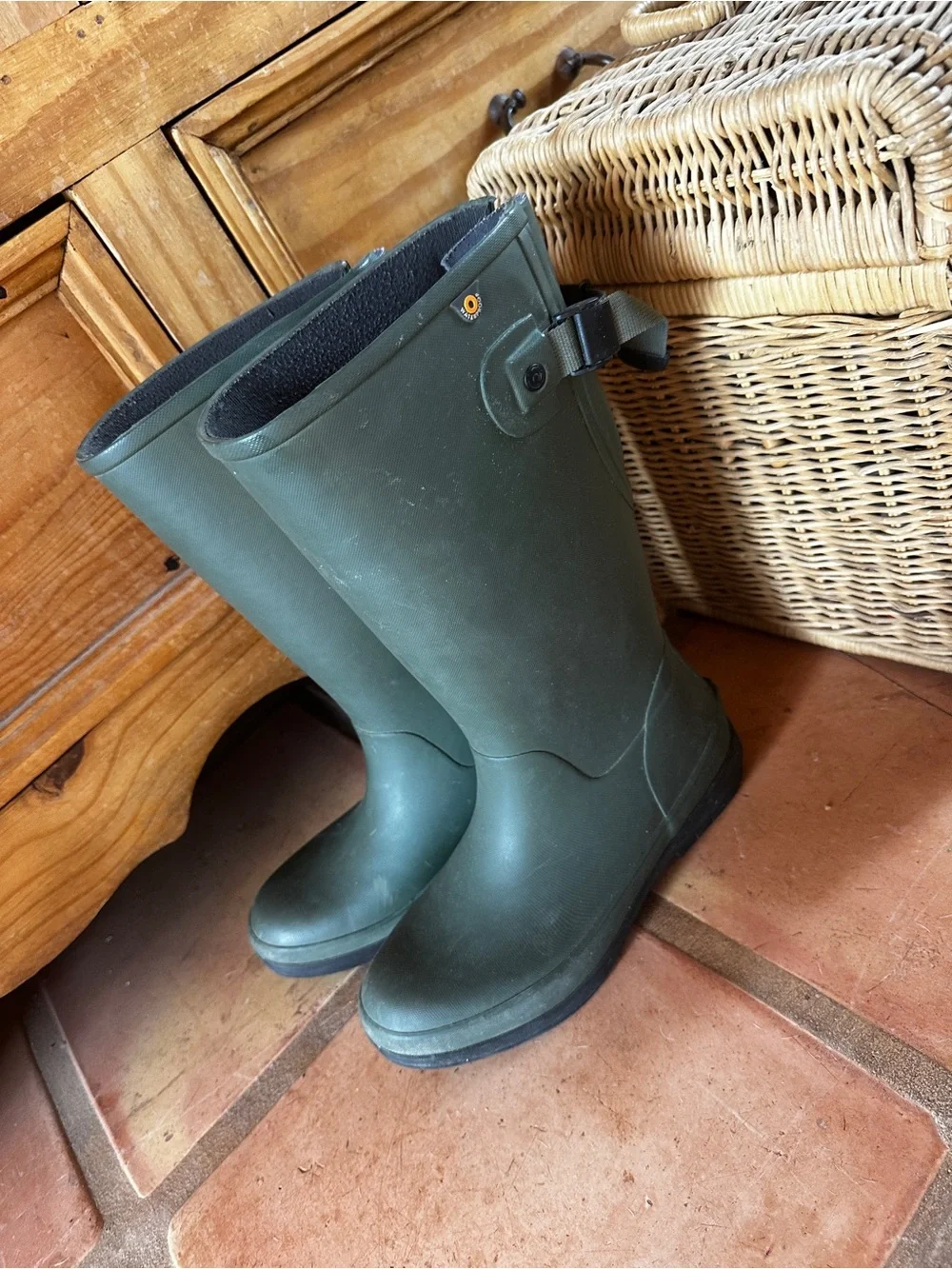 Bogs Amanda II Olive Green Waterproof Rain Boots